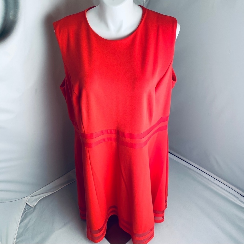 Calvin Klein coral sleeveless sheath dress